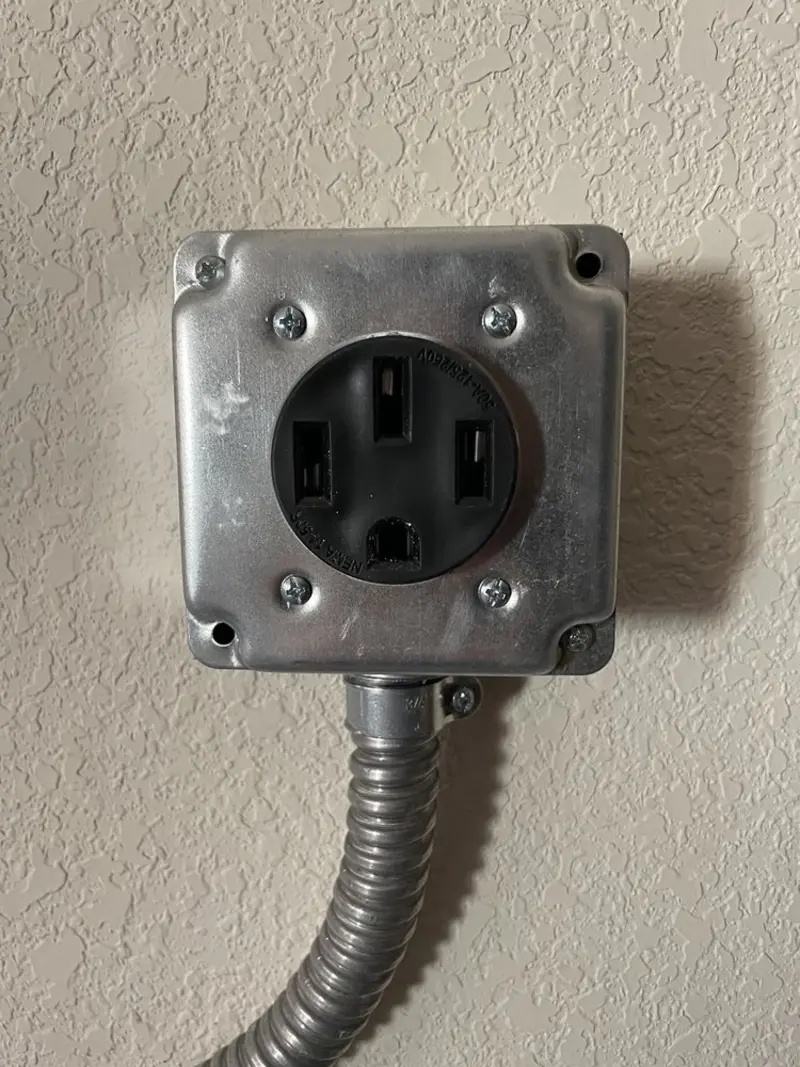 NEMA 14-50 outlet installed for Smart Home Electrical in Adelphi