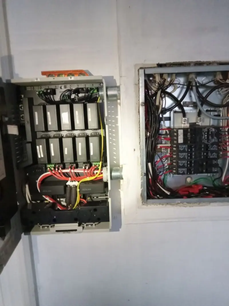 Electrical panel upgrade completed for Security Camera Wiring in Adelphi